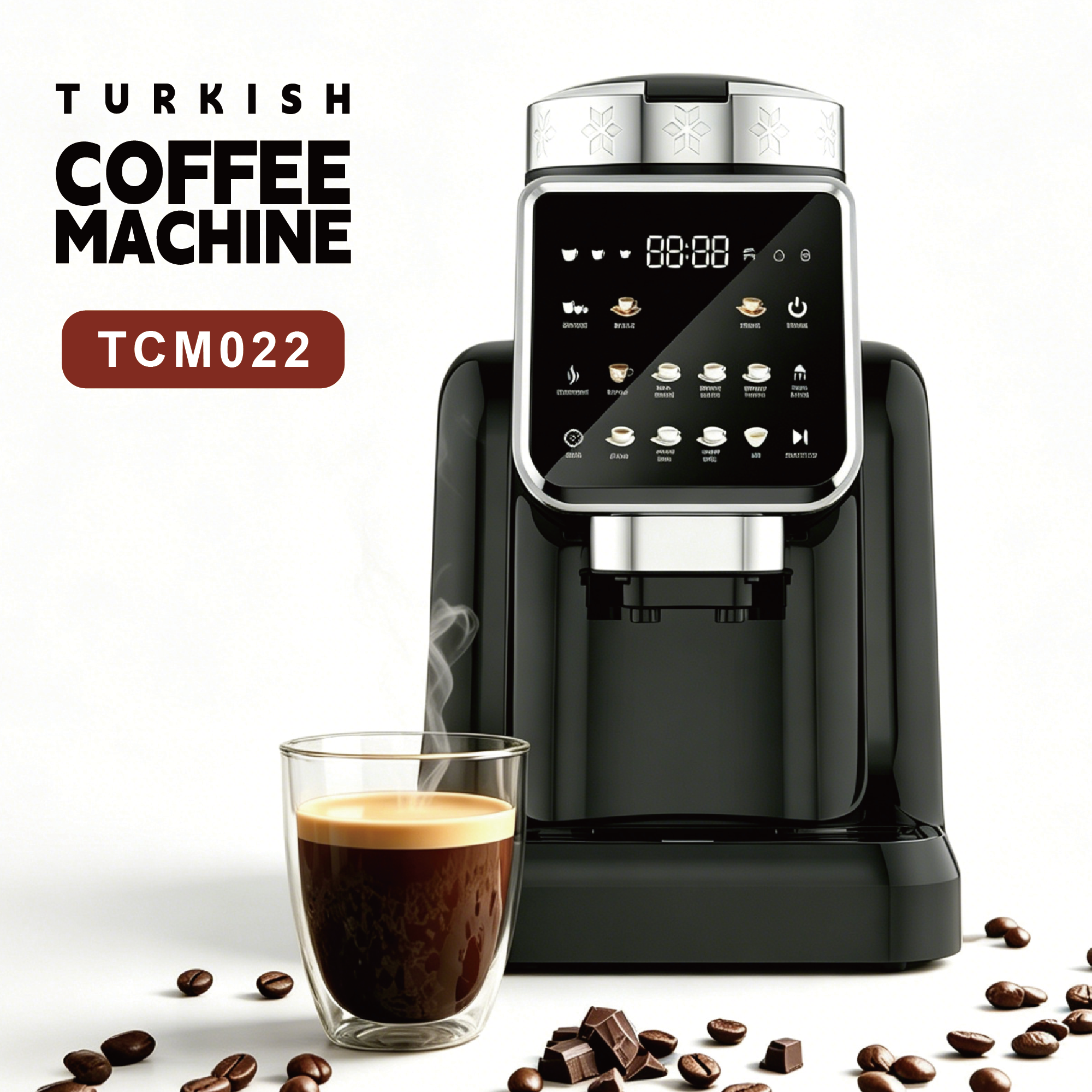 Multi-functional Turkish coffee maker with milk frothing capability