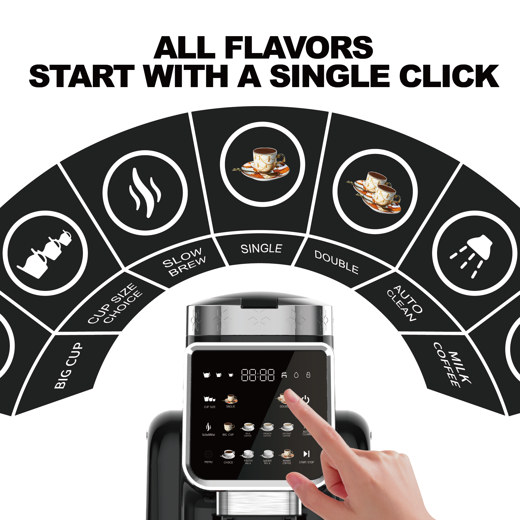 Multi-functional Turkish coffee maker with milk frothing capability