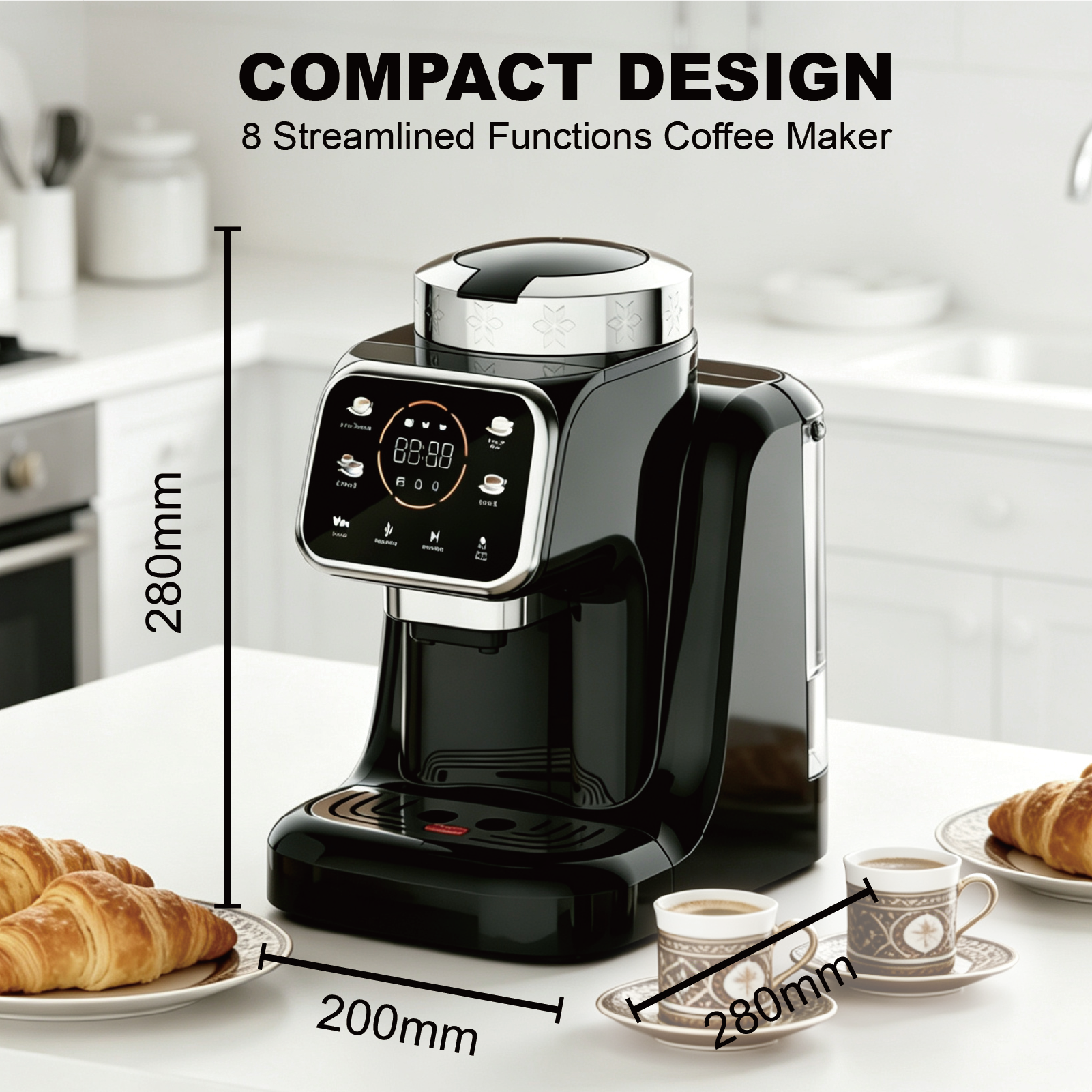 Multi-functional Turkish coffee maker with milk frothing capability