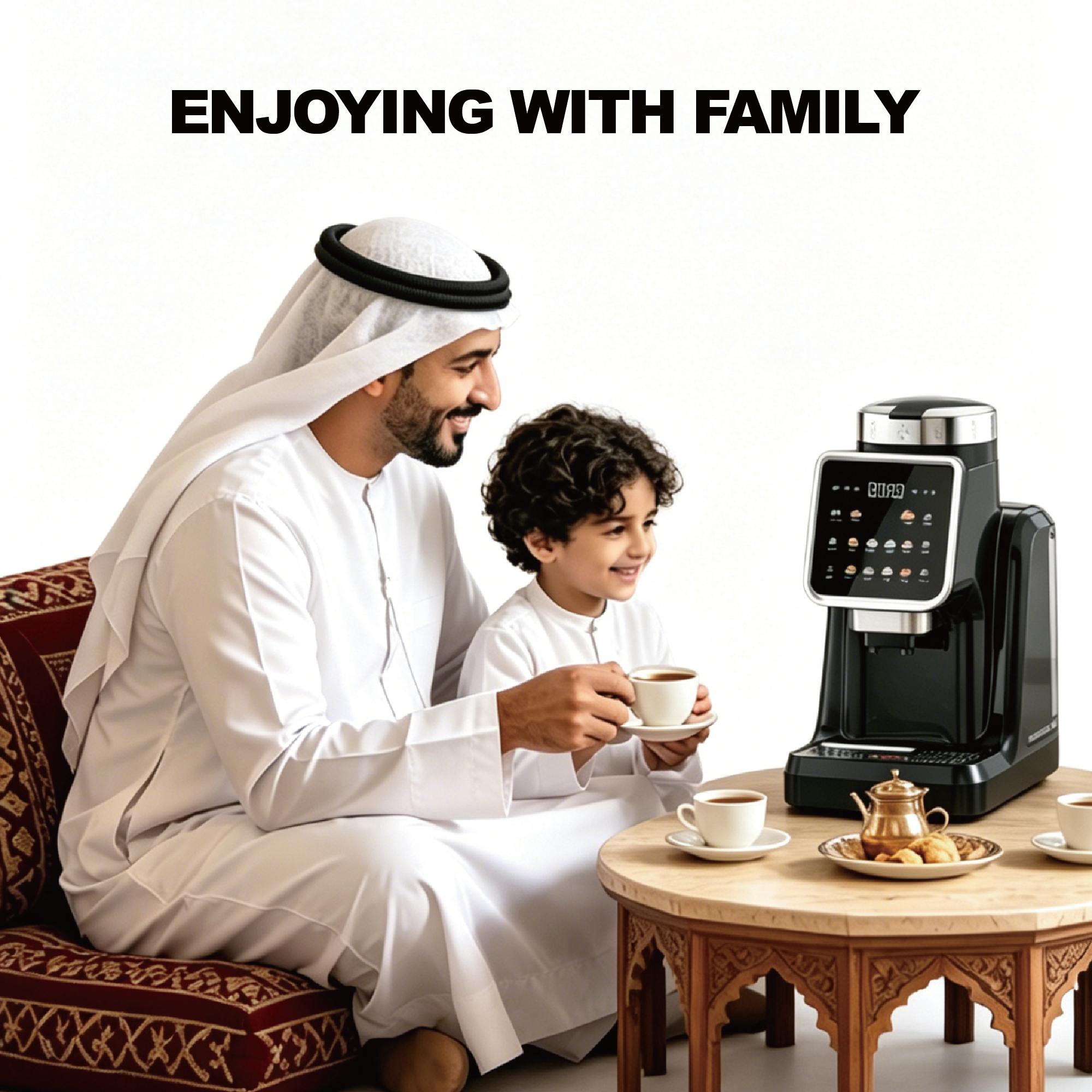 Multi-functional Turkish coffee maker with milk frothing capability