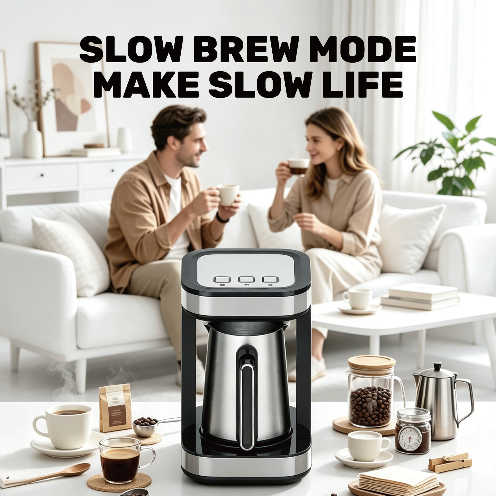 Factory Wholesale Smart Coffee Machine Anti-Overflow Turkish Coffee Machine Multi-Functional Coffee Machine