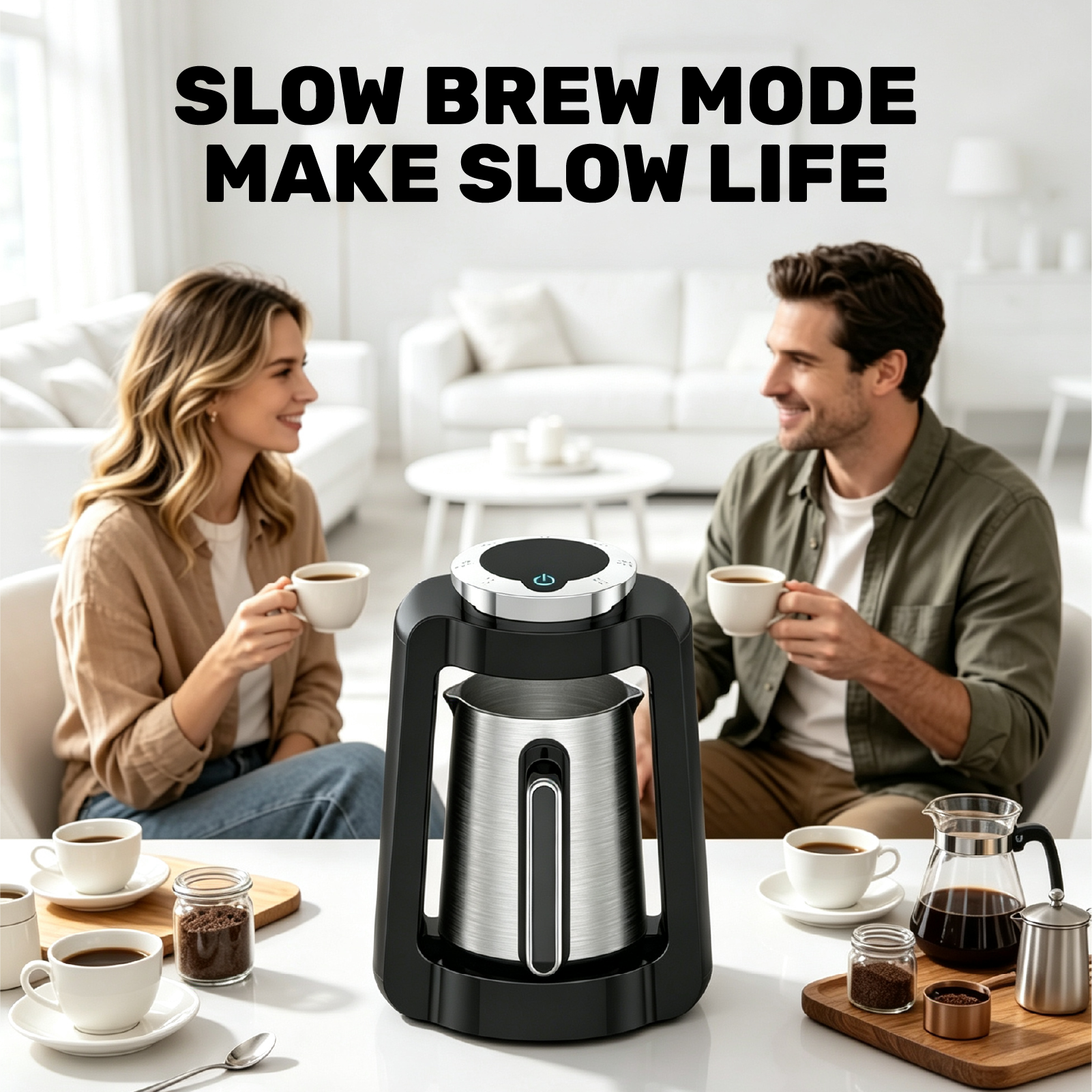 Factory Wholesale Smart Coffee Machine Anti-Overflow Turkish Coffee Machine Multi-Functional Coffee Machine